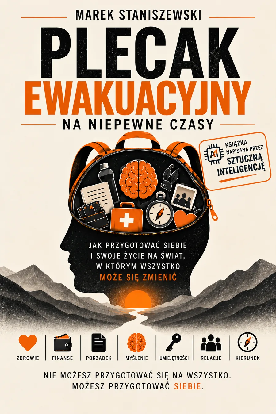 Okładka książki „Plecak ewakuacyjny na niepewne czasy”